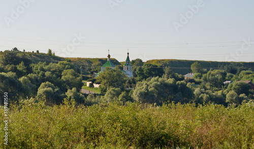 City Of Spassk Ryazan. The Ryazan region. Russia. August 09. 2017. Orthodox Church of the Transfiguration in the village of Staraya Ryazan on a Sunny morning.