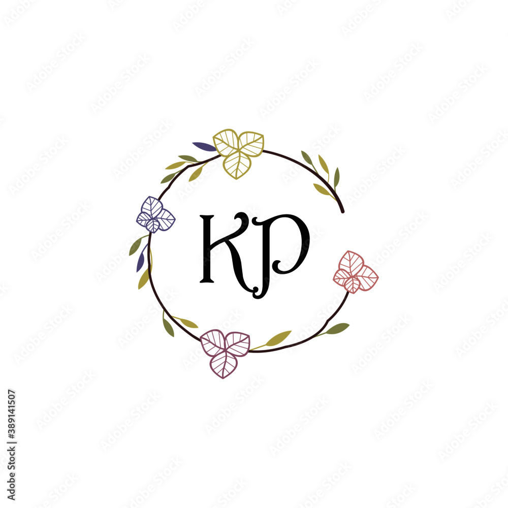 Initial KP Handwriting, Wedding Monogram Logo Design, Modern Minimalistic and Floral templates for Invitation cards Initial KP Handwriting, Wedding Monogram Logo Design, Modern Minimalistic and Floral templates for Invitation cards