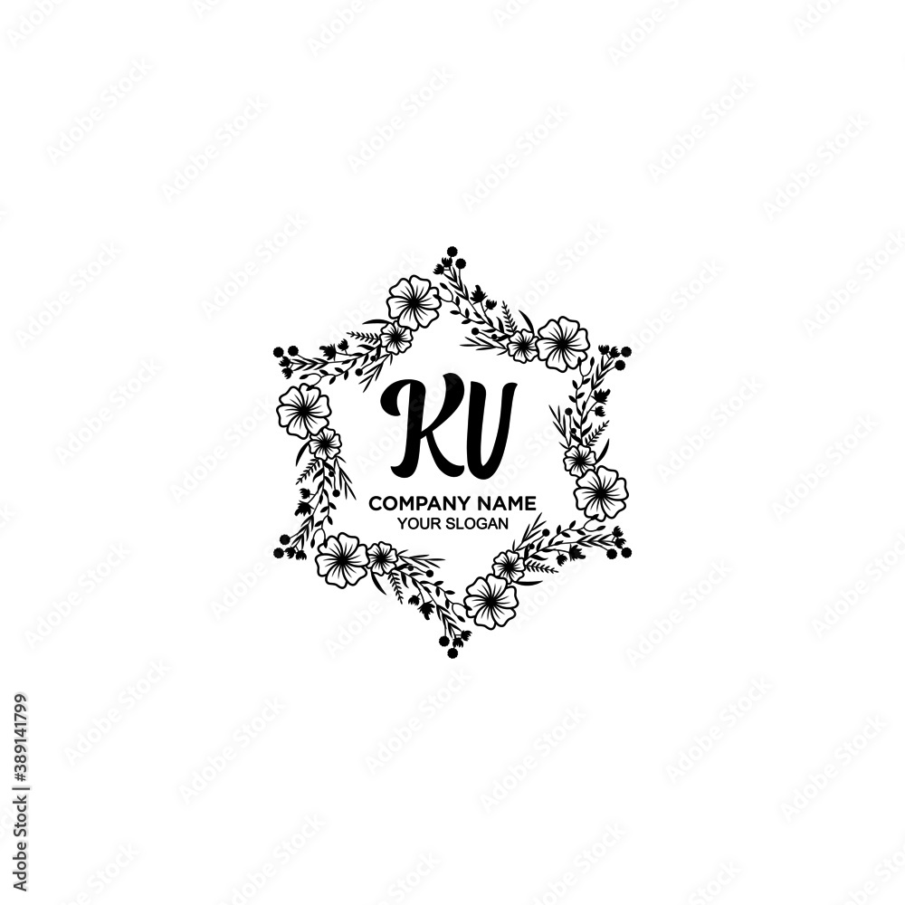 Initial KV Handwriting, Wedding Monogram Logo Design, Modern Minimalistic and Floral templates for Invitation cards Initial KV Handwriting, Wedding Monogram Logo Design, Modern Minimalistic and Floral templates for Invitation cards