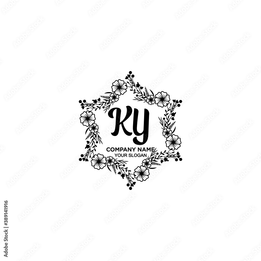 Initial KY Handwriting, Wedding Monogram Logo Design, Modern Minimalistic and Floral templates for Invitation cards Initial KY Handwriting, Wedding Monogram Logo Design, Modern Minimalistic and Floral templates for Invitation cards