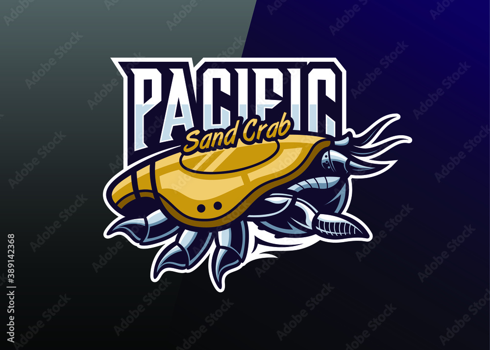 pacific sand crab illustration