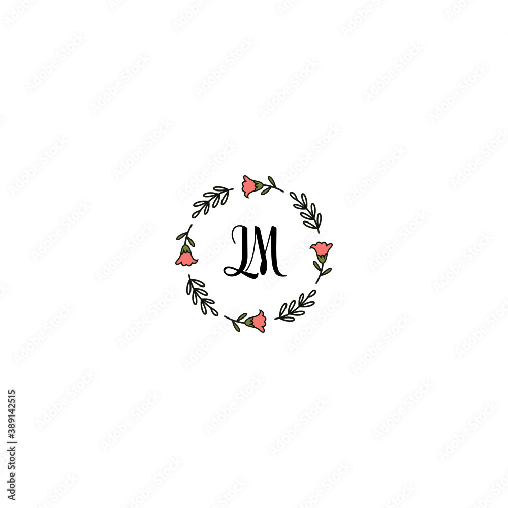 Initial LM Handwriting, Wedding Monogram Logo Design, Modern Minimalistic and Floral templates for Invitation cards Initial LM Handwriting, Wedding Monogram Logo Design, Modern Minimalistic and Floral templates for Invitation cards