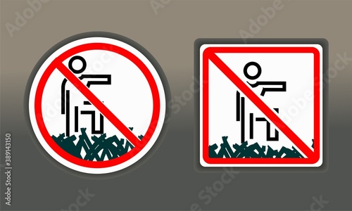 Do not step on grass sign. Please keep of the grass sign. Illustration vector.