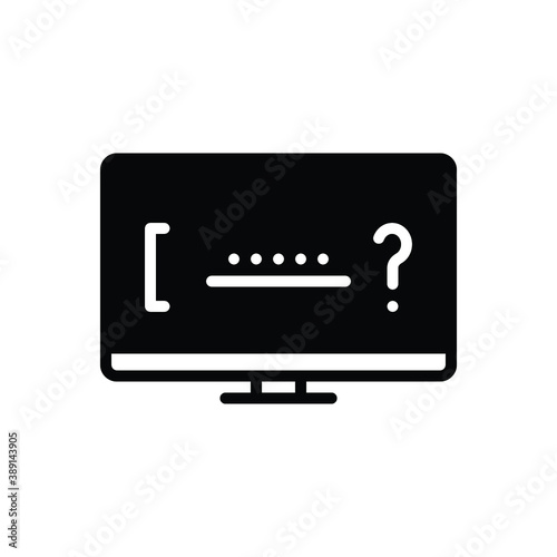 Black solid icon for forget