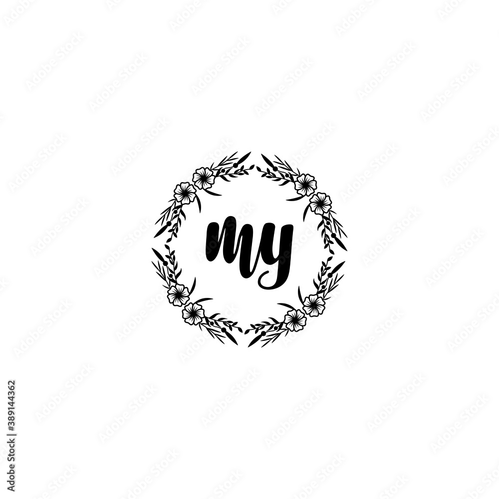 Initial MY Handwriting, Wedding Monogram Logo Design, Modern Minimalistic and Floral templates for Invitation cards
Initial MY Handwriting, Wedding Monogram Logo Design, Modern Minimalistic and Floral templates for Invitation cards