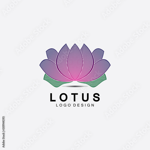 Vector lotus flowers design for spa  yoga class  hotel and resort