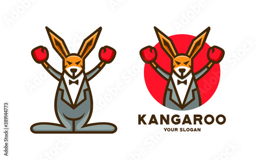 kangaroo boxing illustration