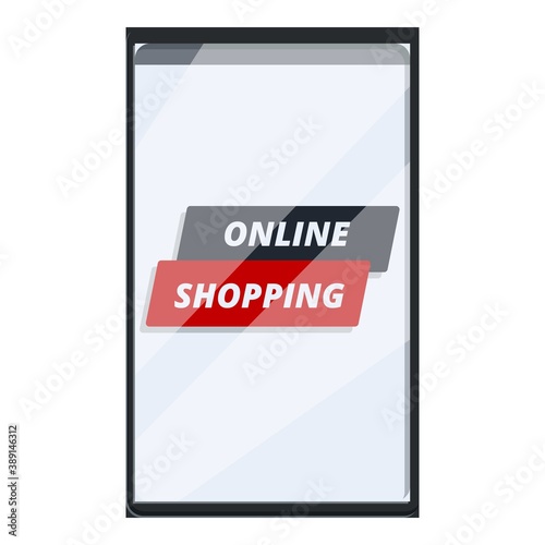 Web online shopping icon. Cartoon of web online shopping vector icon for web design isolated on white background