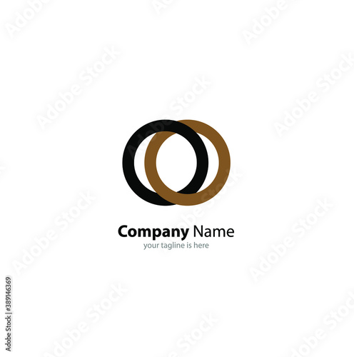 The simple modern logo of letter o with white background photo