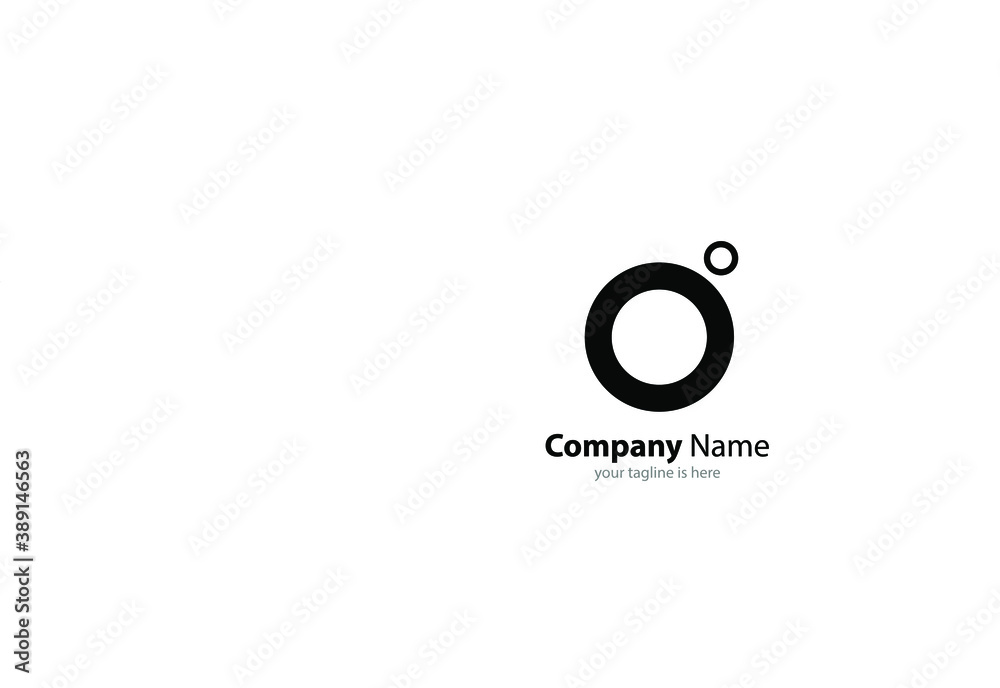 The simple modern logo of letter o with white background The simple modern logo of letter o with white background