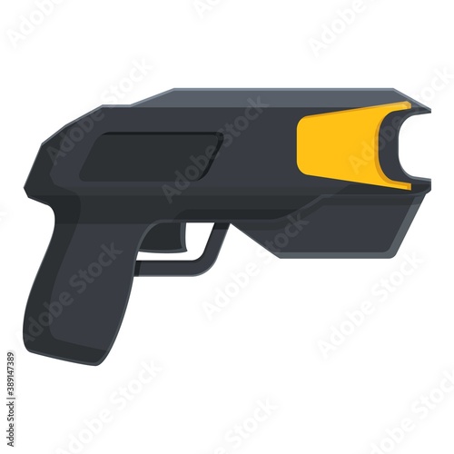 Taser gun icon. Cartoon of taser gun vector icon for web design isolated on white background