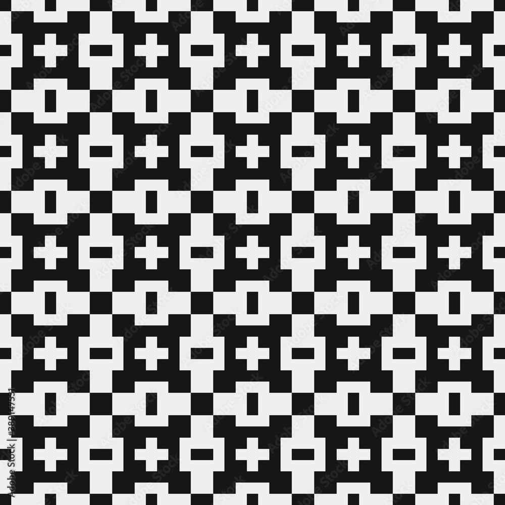 Fototapeta premium Abstract Cross Pattern Dots Logo generative computational art illustration