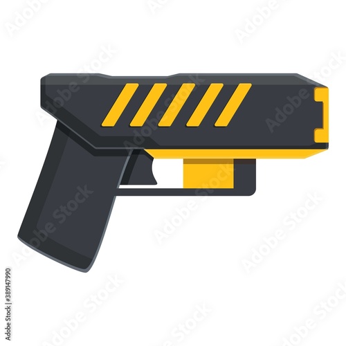 Taser stun defense icon. Cartoon of taser stun defense vector icon for web design isolated on white background