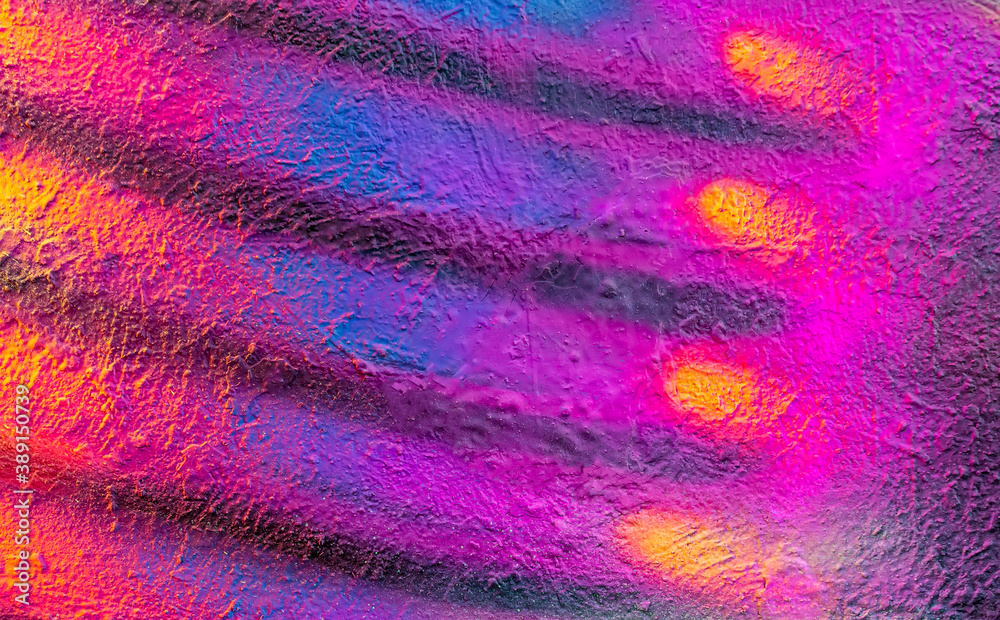 Obraz premium Art under ground. Beautiful street art graffiti background. The wall is decorated with abstract drawings house paint. Modern style urban culture of street youth. Abstract picture on wall