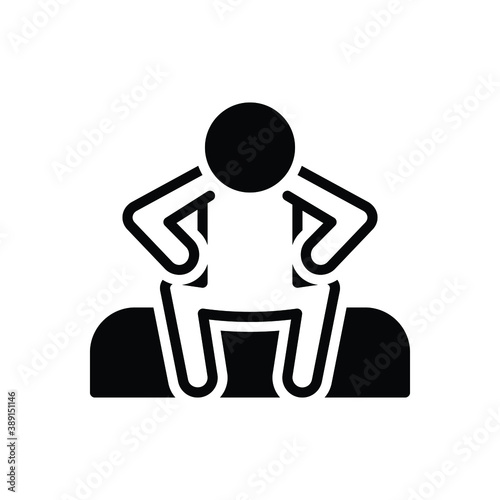 Black solid icon for alone