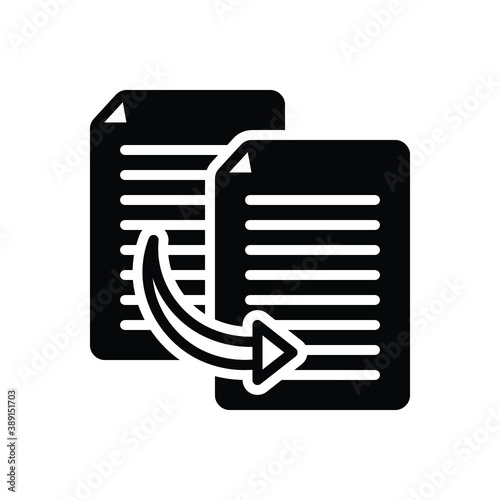 Black solid icon for copy
