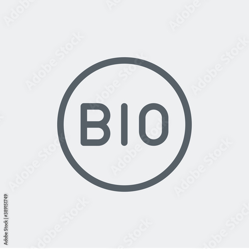 Bio icon isolated on background. Ecology symbol modern, simple, vector, icon for website design, mobile app, ui. Vector Illustration