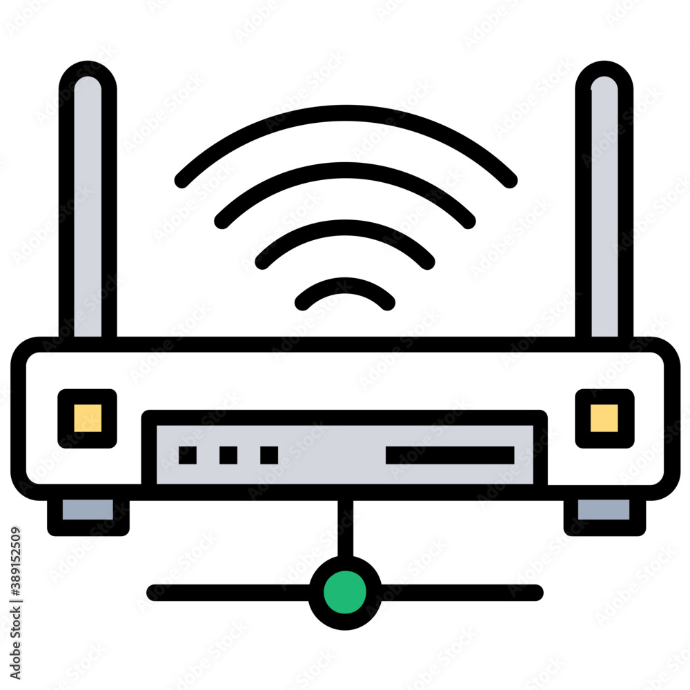 Flat icon design of wireless router network
Flat icon design of wireless router network