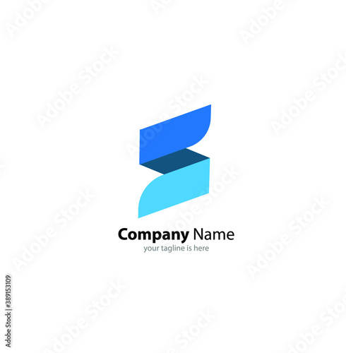 the simple elegant logo of letter s with white background