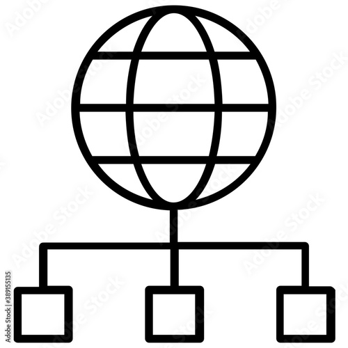
Database mainframe connected to multiple computer screens, data mining and patterns icon
