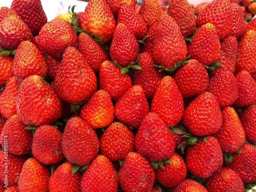strawberries in the market