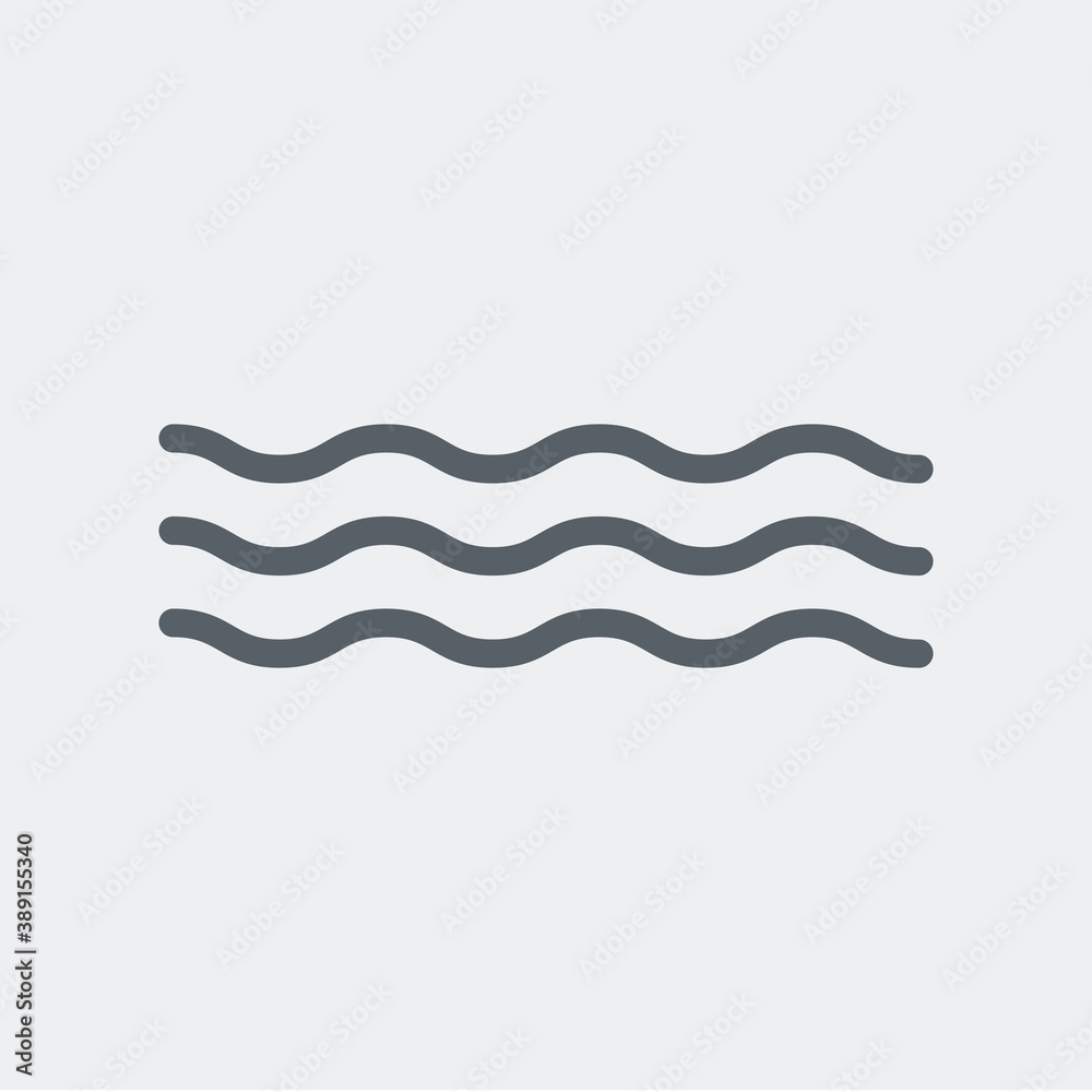 Wave icon isolated on background. The environment symbol modern, simple, vector, icon for website design, mobile app, ui. Vector Illustration