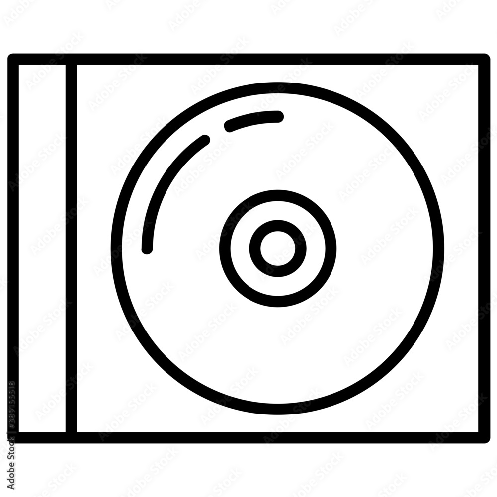 A simple flat icon design of a compact disk
A simple flat icon design of a compact disk