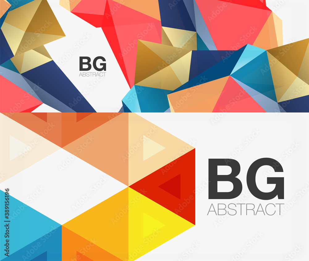 Set of modern minimal geometric abstract backgrounds. Vector illustrations for covers, banners, flyers and posters and other Set of modern minimal geometric abstract backgrounds. Vector illustrations for covers, banners, flyers and posters and other