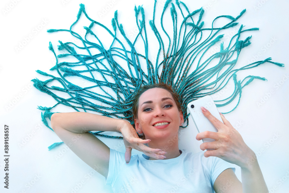 Beautiful European girl with dreadlocks Beautiful European girl with dreadlocks
