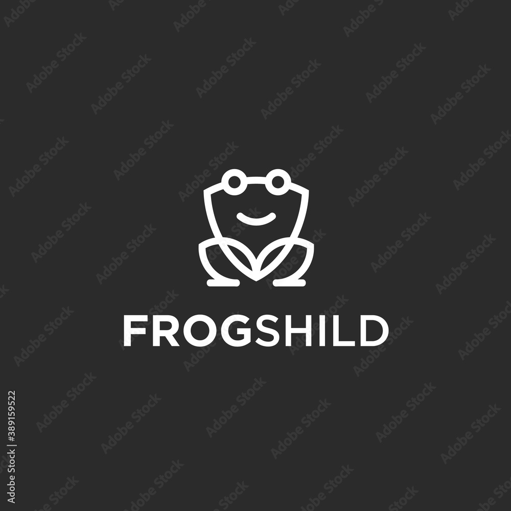 abstract frog logo. leaf icon abstract frog logo. leaf icon