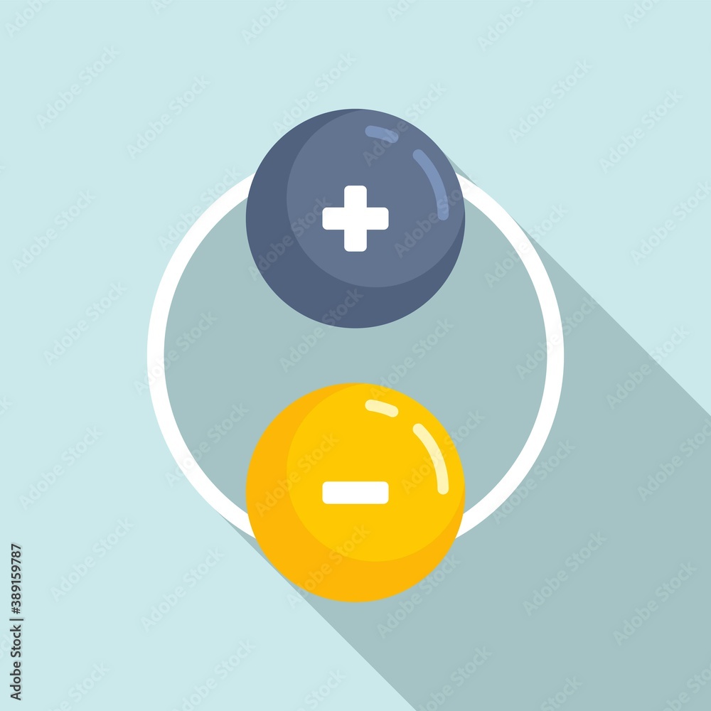 Plus minus attraction icon. Flat illustration of plus minus attraction vector icon for web design Plus minus attraction icon. Flat illustration of plus minus attraction vector icon for web design