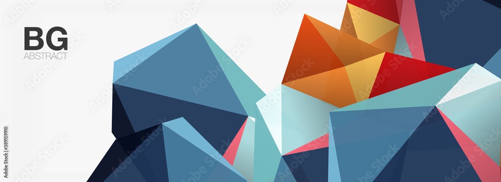 3d mosaic abstract backgrounds, low poly shape geometric design 3d mosaic abstract backgrounds, low poly shape geometric design