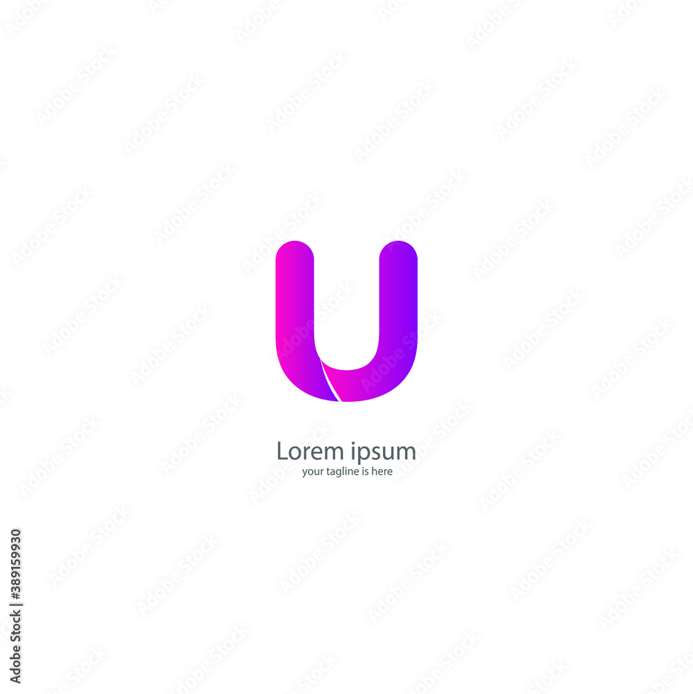 letter u modern logo concept with white background letter u modern logo concept with white background