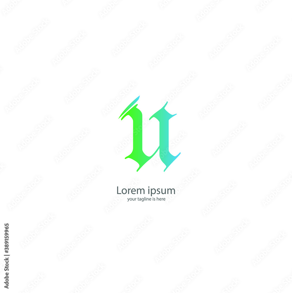letter u modern logo concept with white background letter u modern logo concept with white background