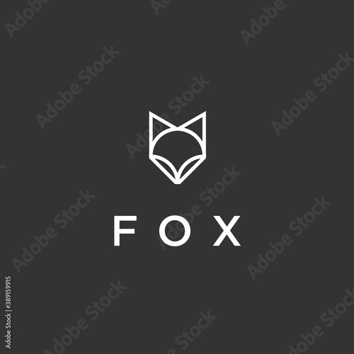 abstract fox logo. crystal icon