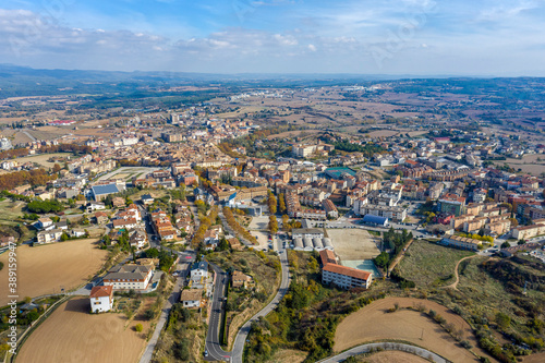 Aerial view of Solsona from Castellvell. Lleida Spain. photo