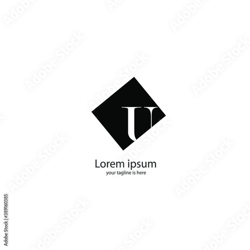 letter u modern logo concept with white background