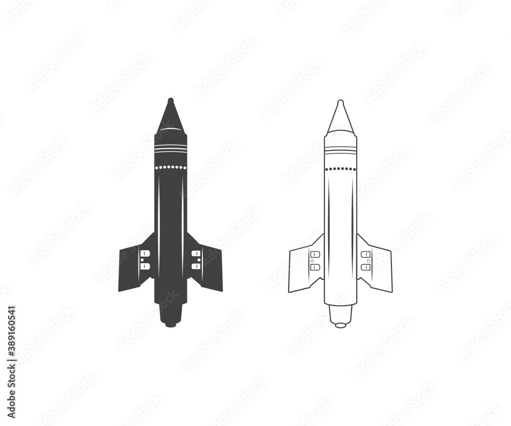 Rocketship icon, Rocketship Vector, Rocketship symbol Icon design. rocket icon set, Rocketship vector icon set. Black vector illustration on white background. Simple retro outer space vehicle concept
