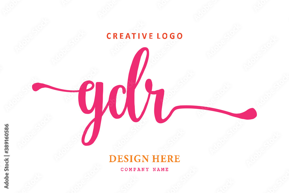 GDR lettering logo is simple, easy to understand and authoritative
