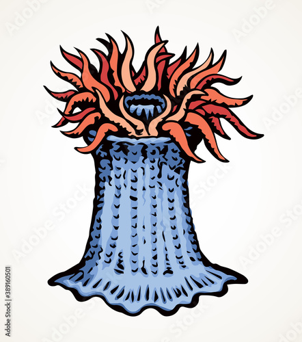 Sea creature. Vector drawing icon