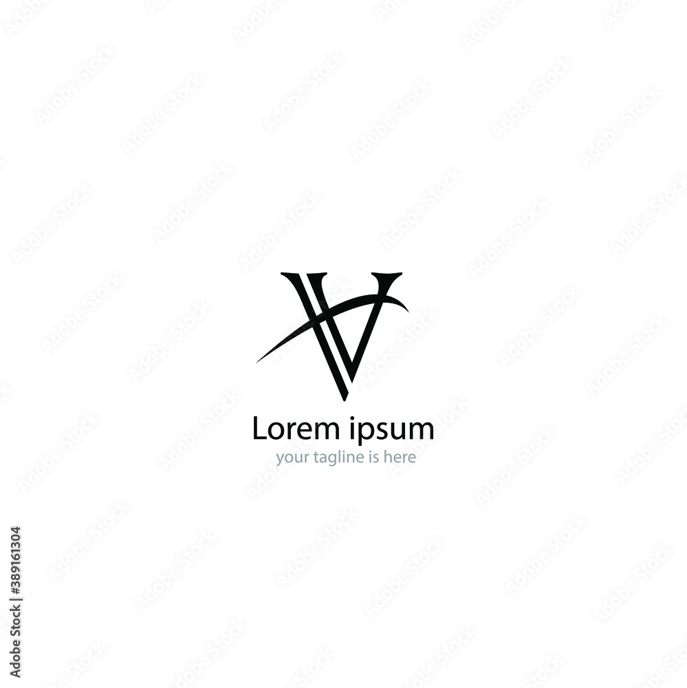 letter v logo concept with white background letter v logo concept with white background