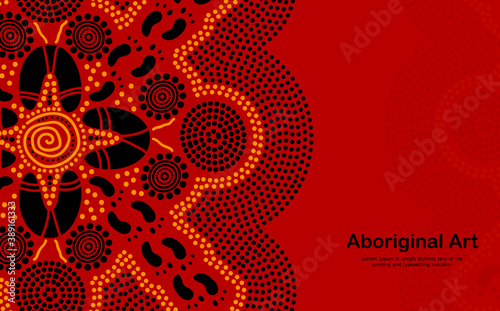 Aboriginal art banner background