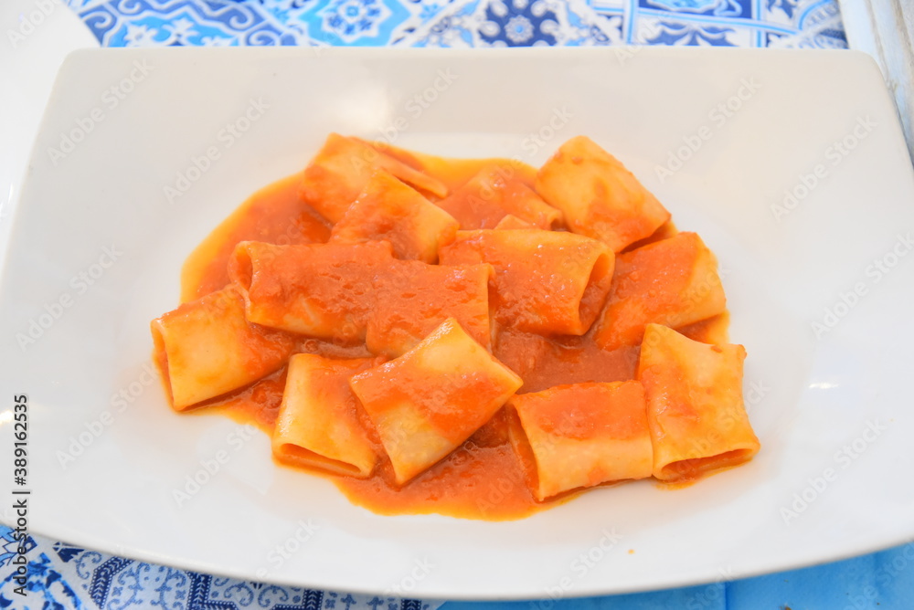 Italian Macaroni With Tomato Sauce Italian Macaroni With Tomato Sauce