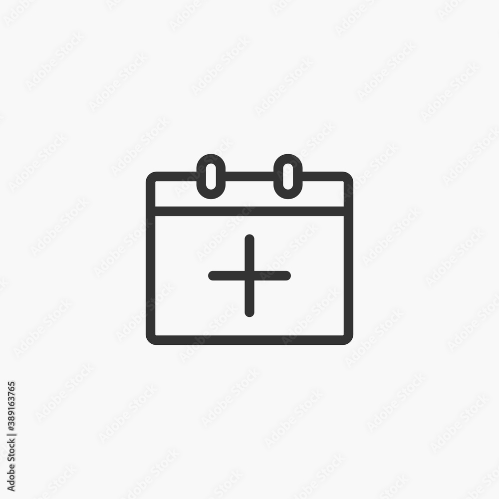 Calendar icon isolated on background. Add symbol modern, simple, vector, icon for website design, mobile app, ui. Vector Illustration Calendar icon isolated on background. Add symbol modern, simple, vector, icon for website design, mobile app, ui. Vector Illustration