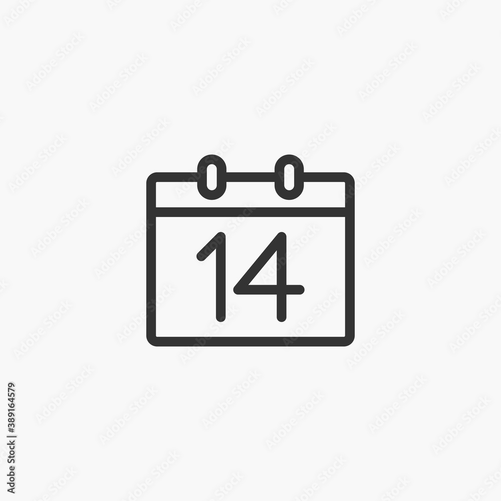 Calendar icon isolated on background. Valentine's Day symbol modern, simple, vector, icon for website design, mobile app, ui. Vector Illustration Calendar icon isolated on background. Valentine's Day symbol modern, simple, vector, icon for website design, mobile app, ui. Vector Illustration