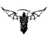 The black grim reaper with the big bat wings