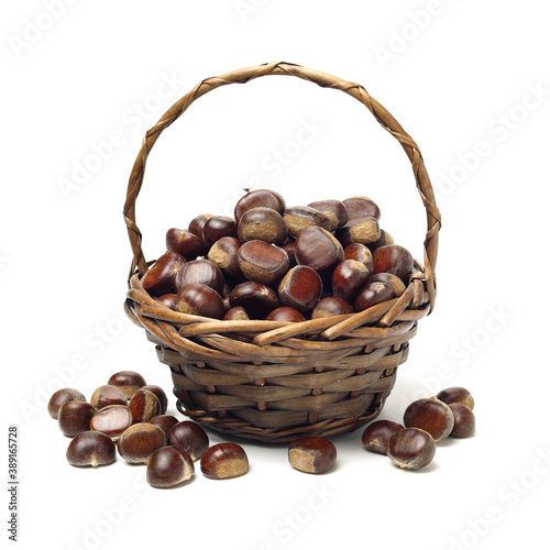 hazelnuts in basket