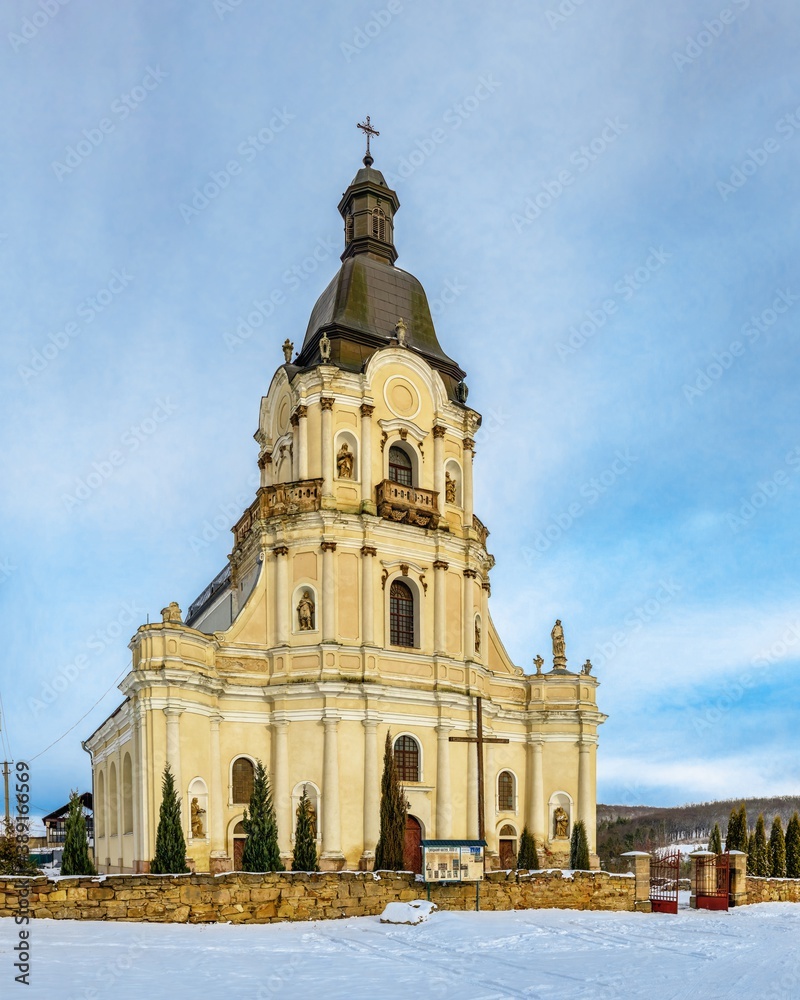 Baroque Trinity Church in Mykulyntsi, Ukraine