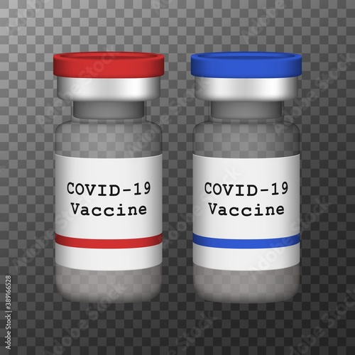 Covid-19 coronavirus vaccine. Vaccine against coronavirus disease 2019. Vector illustration