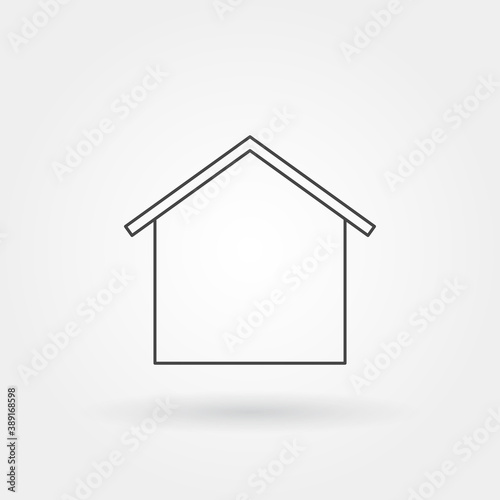 house building single isolated icon with modern line or outline style